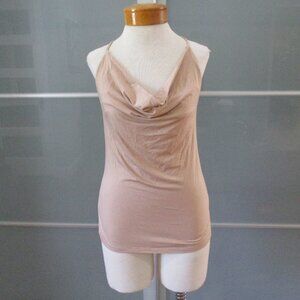 Luis Aponte Draping Cowl Neck Spaghetti Strap Racerback Tank Top